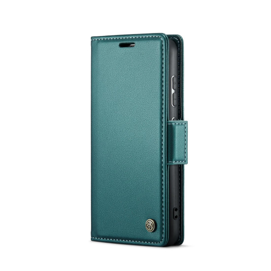 For Samsung Galaxy S24+ CaseMe 023 Butterfly Buckle Litchi Texture RFID Anti-theft Leather Phone Case(Pearly Blue)
