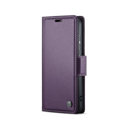 For Samsung Galaxy S24+ CaseMe 023 Butterfly Buckle Litchi Texture RFID Anti-theft Leather Phone Case(Pearly Purple)