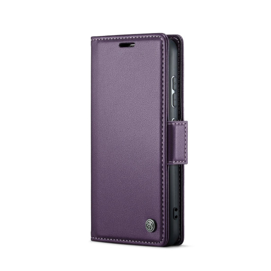 For Samsung Galaxy S24+ CaseMe 023 Butterfly Buckle Litchi Texture RFID Anti-theft Leather Phone Case(Pearly Purple)