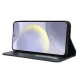 For Samsung Galaxy S24+ 5G Magnetic Buckle Retro Texture Leather Phone Case(Blue)