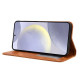 For Samsung Galaxy S24+ 5G Magnetic Buckle Retro Texture Leather Phone Case(Brown)