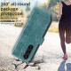 For Samsung Galaxy S24+ 5G Plaid Embossed Leather Phone Case(Green)