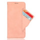 For Samsung Galaxy S24+ 5G Skin Feel Calf Texture Card Slots Leather Phone Case(Pink)