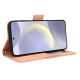 For Samsung Galaxy S24+ 5G Skin Feel Calf Texture Card Slots Leather Phone Case(Pink)