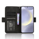 For Samsung Galaxy S24+ 5G Skin Feel Calf Texture Card Slots Leather Phone Case(Black)