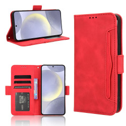 For Samsung Galaxy S24+ 5G Skin Feel Calf Texture Card Slots Leather Phone Case(Red)