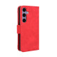 For Samsung Galaxy S24+ 5G Skin Feel Calf Texture Card Slots Leather Phone Case(Red)