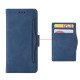 For Samsung Galaxy S24+ 5G Skin Feel Calf Texture Card Slots Leather Phone Case(Blue)