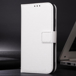 For Samsung Galaxy S24+ 5G Diamond Texture Leather Phone Case(White)