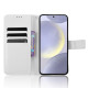 For Samsung Galaxy S24+ 5G Diamond Texture Leather Phone Case(White)