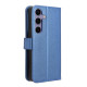 For Samsung Galaxy S24+ 5G Diamond Texture Leather Phone Case(Blue)