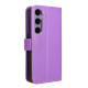 For Samsung Galaxy S24+ 5G Diamond Texture Leather Phone Case(Purple)