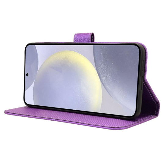 For Samsung Galaxy S24+ 5G Diamond Texture Leather Phone Case(Purple)
