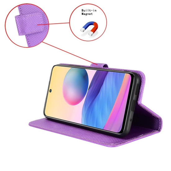 For Samsung Galaxy S24+ 5G Diamond Texture Leather Phone Case(Purple)