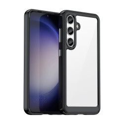 For Samsung Galaxy S24+ 5G Colorful Series Acrylic + TPU Phone Case(Black)