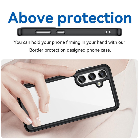 For Samsung Galaxy S24+ 5G Colorful Series Acrylic + TPU Phone Case(Black)