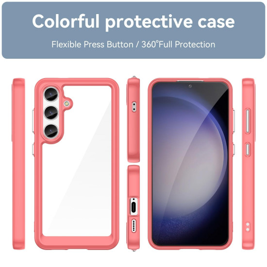 For Samsung Galaxy S24+ 5G Colorful Series Acrylic + TPU Phone Case(Red)