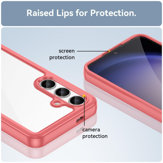 For Samsung Galaxy S24+ 5G Colorful Series Acrylic + TPU Phone Case(Red)