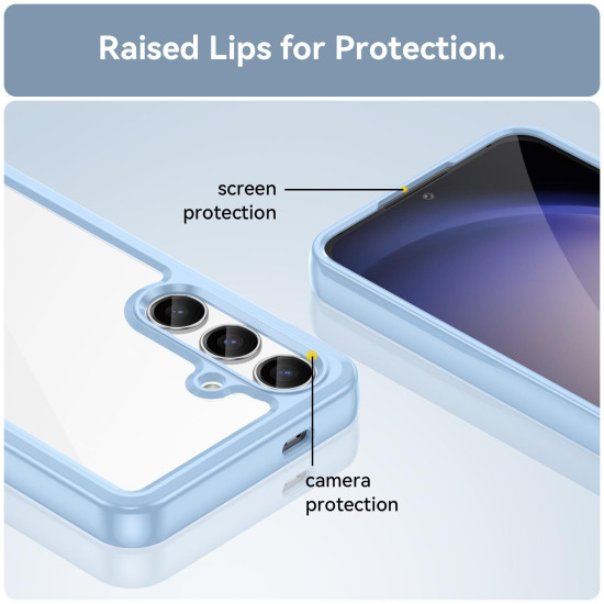 For Samsung Galaxy S24+ 5G Colorful Series Acrylic + TPU Phone Case(Blue)