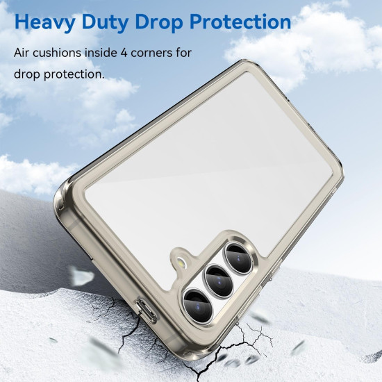 For Samsung Galaxy S24+ 5G Colorful Series Acrylic + TPU Phone Case(Transparent Grey)