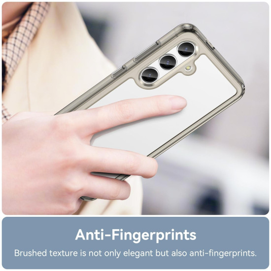 For Samsung Galaxy S24+ 5G Colorful Series Acrylic + TPU Phone Case(Transparent Grey)
