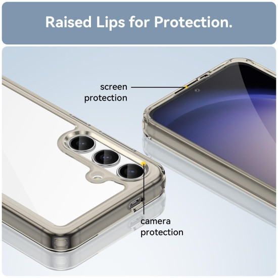 For Samsung Galaxy S24+ 5G Colorful Series Acrylic + TPU Phone Case(Transparent Grey)