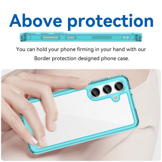 For Samsung Galaxy S24+ 5G Colorful Series Acrylic + TPU Phone Case(Transparent Blue)