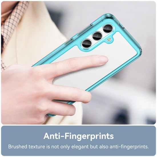 For Samsung Galaxy S24+ 5G Colorful Series Acrylic + TPU Phone Case(Transparent Blue)