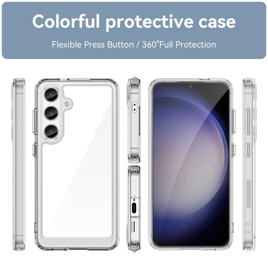 For Samsung Galaxy S24+ 5G Colorful Series Acrylic + TPU Phone Case(Transparent)