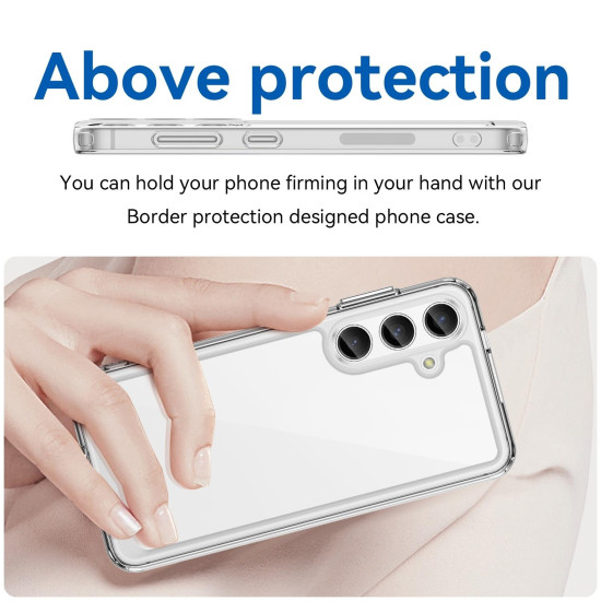 For Samsung Galaxy S24+ 5G Colorful Series Acrylic + TPU Phone Case(Transparent)