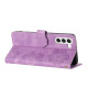 For Samsung Galaxy S24+ 5G Flower Embossing Pattern Leather Phone Case(Purple)