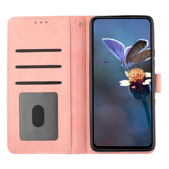 For Samsung Galaxy S24+ 5G Flower Embossing Pattern Leather Phone Case(Pink)