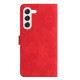 For Samsung Galaxy S24+ 5G Flower Embossing Pattern Leather Phone Case(Red)