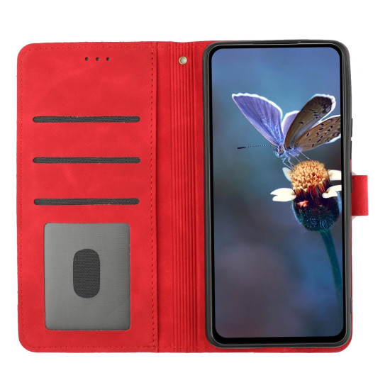 For Samsung Galaxy S24+ 5G Flower Embossing Pattern Leather Phone Case(Red)