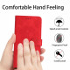 For Samsung Galaxy S24+ 5G Flower Embossing Pattern Leather Phone Case(Red)