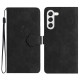 For Samsung Galaxy S24+ 5G Flower Embossing Pattern Leather Phone Case(Black)