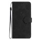 For Samsung Galaxy S24+ 5G Flower Embossing Pattern Leather Phone Case(Black)