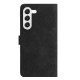 For Samsung Galaxy S24+ 5G Flower Embossing Pattern Leather Phone Case(Black)