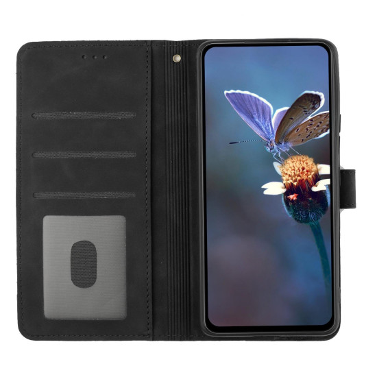 For Samsung Galaxy S24+ 5G Flower Embossing Pattern Leather Phone Case(Black)