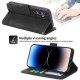 For Samsung Galaxy S24+ 5G Dierfeng Dream Line TPU + PU Leather Phone Case(Black)
