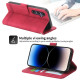 For Samsung Galaxy S24+ 5G Dierfeng Dream Line TPU + PU Leather Phone Case(Red)