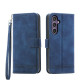 For Samsung Galaxy S24+ 5G Dierfeng Dream Line TPU + PU Leather Phone Case(Blue)
