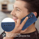 For Samsung Galaxy S24+ 5G Dierfeng Dream Line TPU + PU Leather Phone Case(Blue)