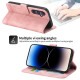 For Samsung Galaxy S24+ 5G Dierfeng Dream Line TPU + PU Leather Phone Case(Pink)