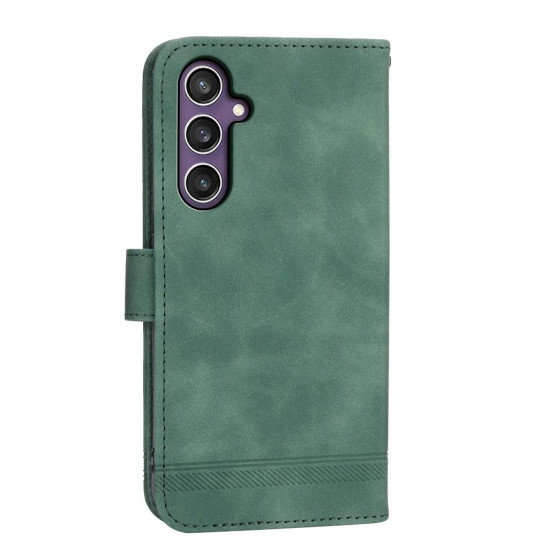 For Samsung Galaxy S24+ 5G Dierfeng Dream Line TPU + PU Leather Phone Case(Green)
