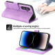 For Samsung Galaxy S24+ 5G Dierfeng Dream Line TPU + PU Leather Phone Case(Purple)