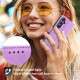 For Samsung Galaxy S24+ 5G Dierfeng Dream Line TPU + PU Leather Phone Case(Purple)