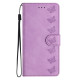 For Samsung Galaxy S24+ 5G Seven Butterflies Embossed Leather Phone Case(Purple)