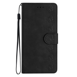 For Samsung Galaxy S24+ 5G Seven Butterflies Embossed Leather Phone Case(Black)
