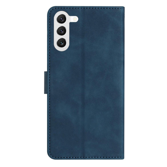 For Samsung Galaxy S24+ 5G Seven Butterflies Embossed Leather Phone Case(Blue)
